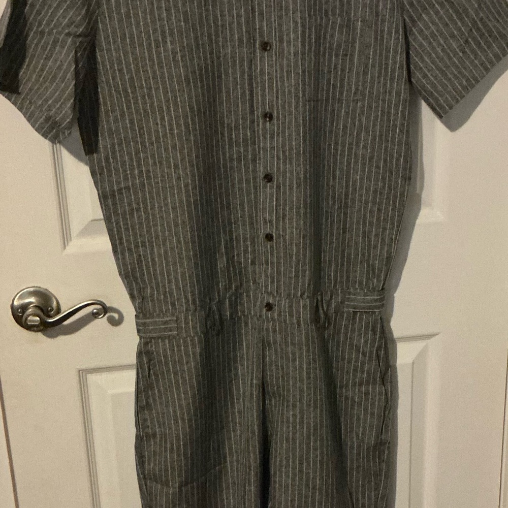 NWT | RomperJack • Grey pinstripe jumpsuit (Large)